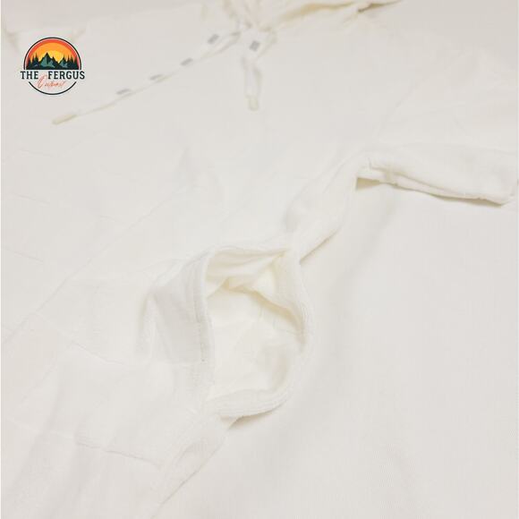 UGG Women’s Kassey Hooded Dress White Check Cotton Blend Cover Up XS - Picture 12 of 12